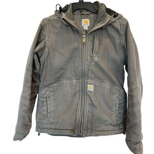 Carhartt Womens Full Swing Caldwell Sherpa Lined Jacket Gray Sz S 4-6   102248